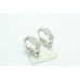 Fashion Hoop Huggies Bali Earrings white Gold Plated white Zircon Stones